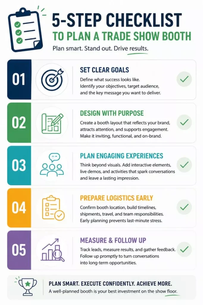 Trade show checklist for planning trade show booth