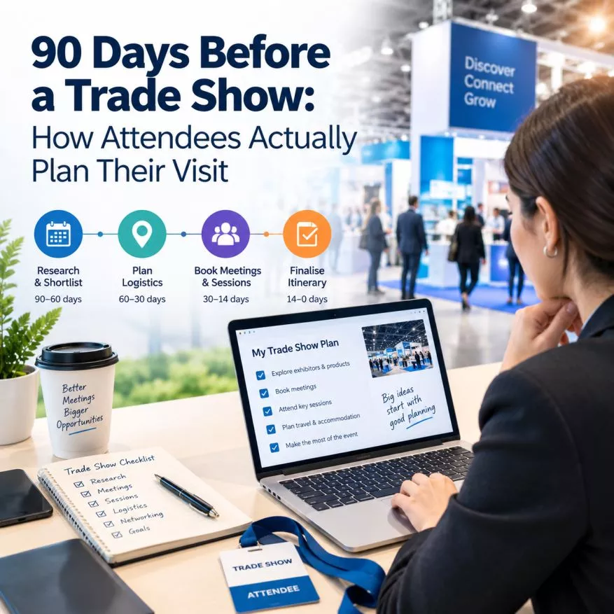 The 90 Days Before a Trade Show: How Attendees Actually Plan Their Visit
